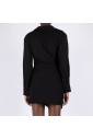 robe-noire-drapee-avec-col-pointu