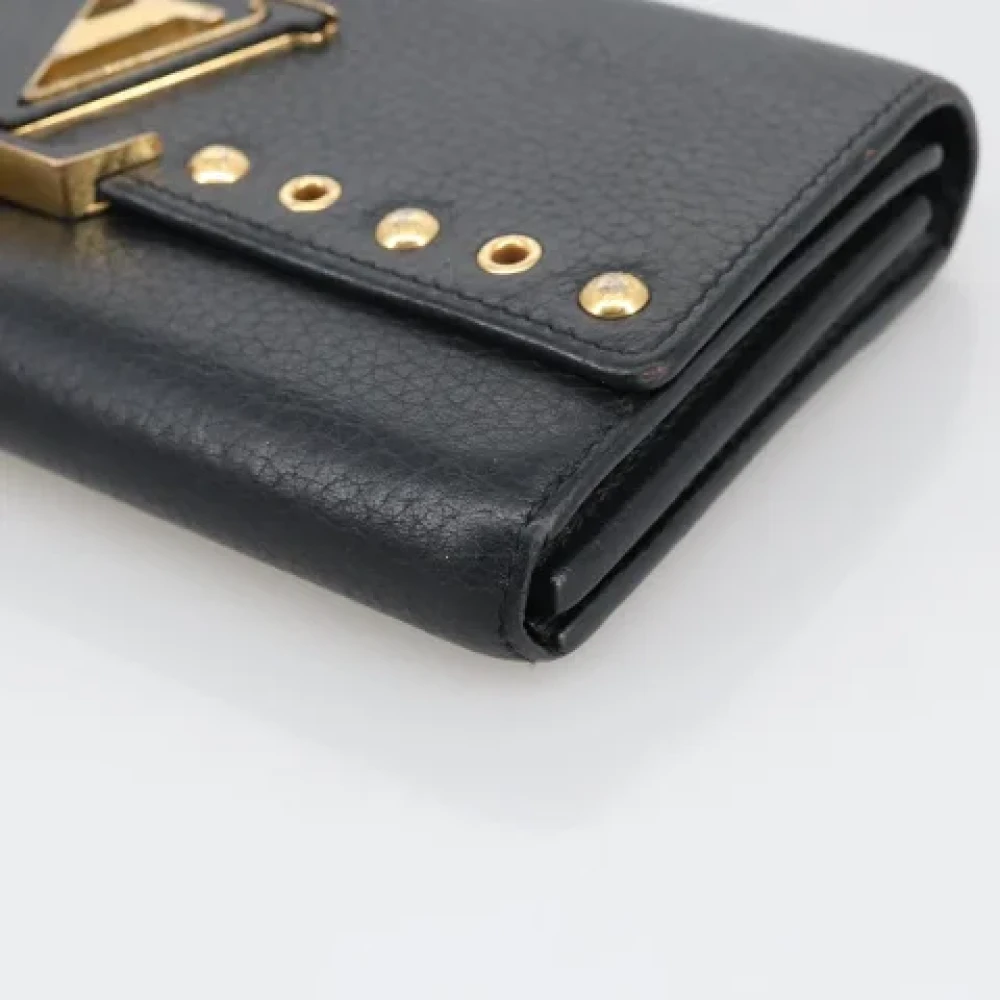 Louis Vuitton Vintage Pre-owned Leather wallets Black Dames