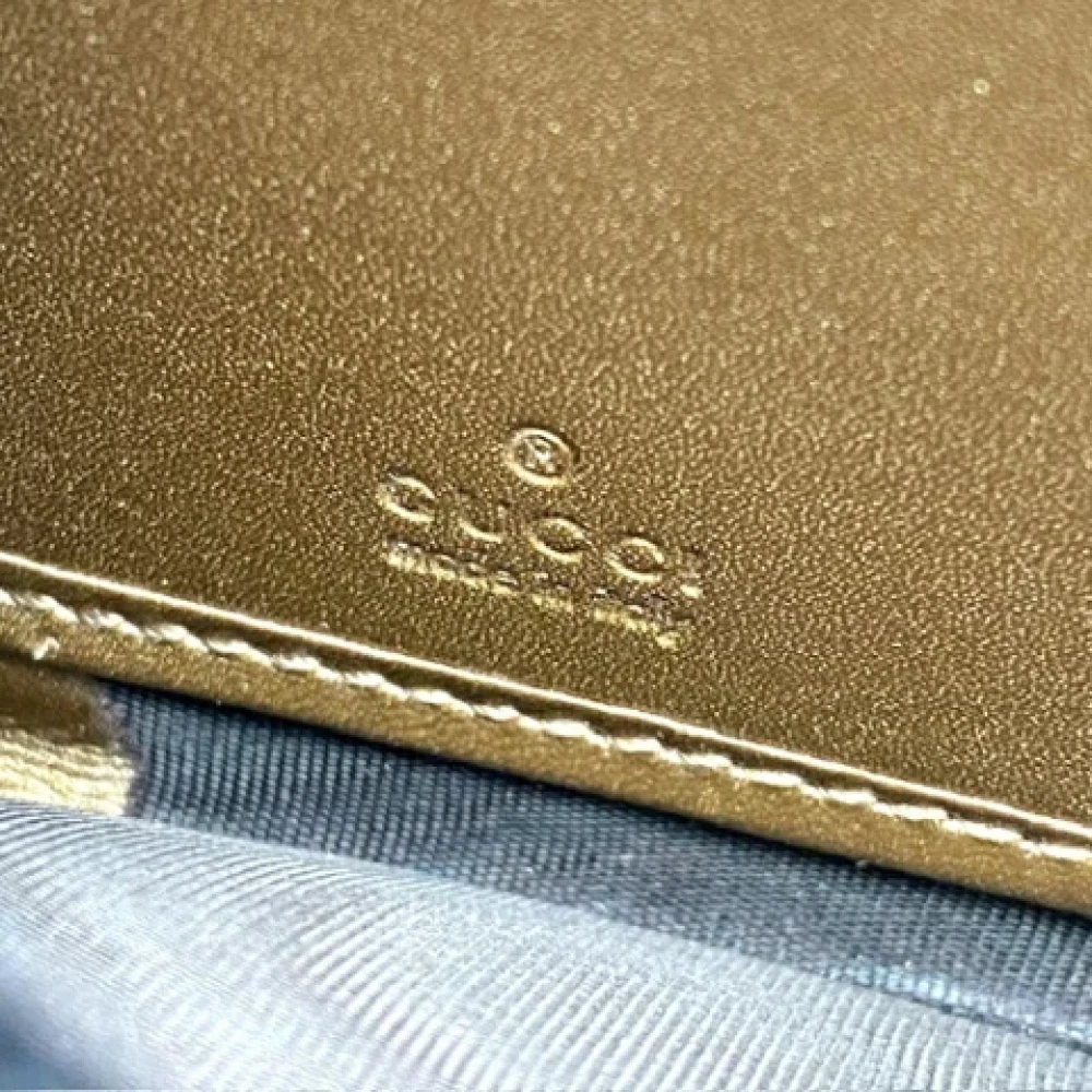 Gucci Vintage Pre-owned Leather wallets Yellow Dames