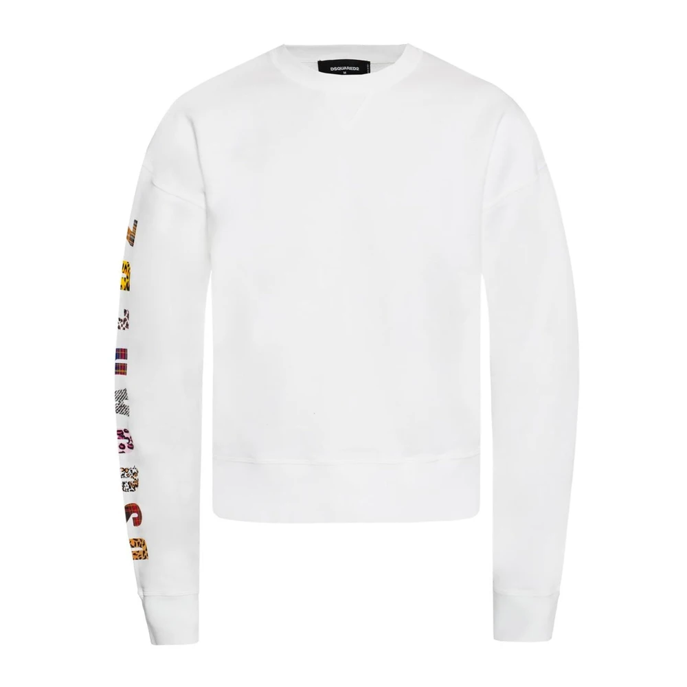 Dsquared2 Sweatshirt met logo en lange mouwen White Heren