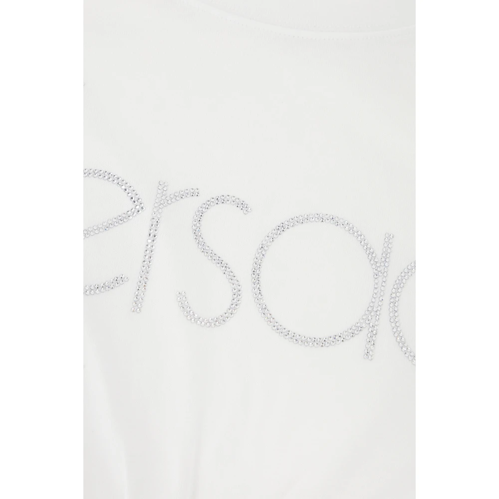 Versace Casual Katoenen T-Shirt voor Mannen White Dames