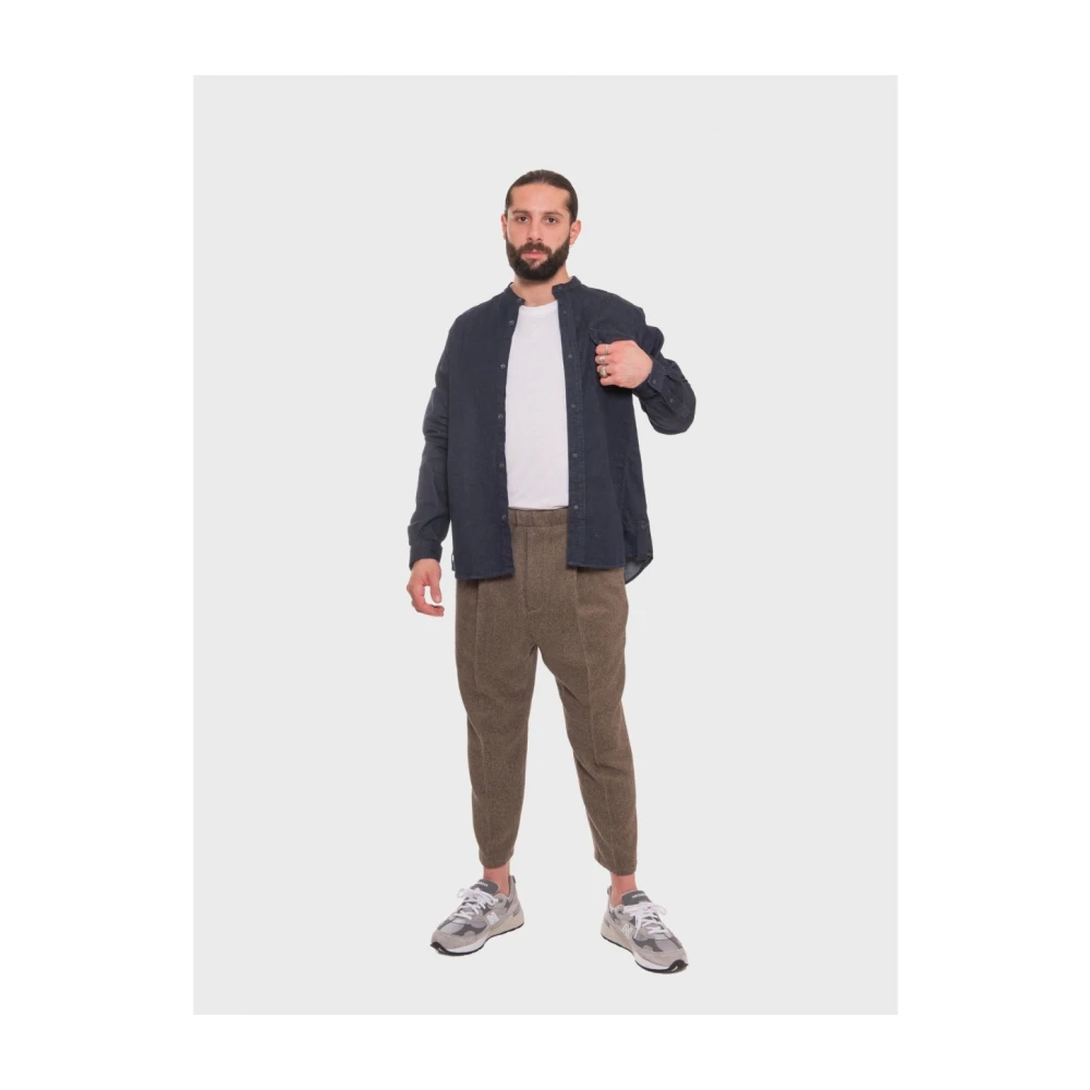 White Mountaineering Denim Overhemd Blue Heren