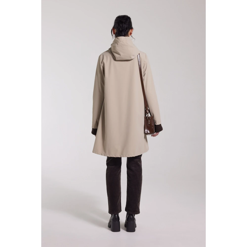 Stutterheim Lichtgewicht Matte Rits Regenjas Beige Dames