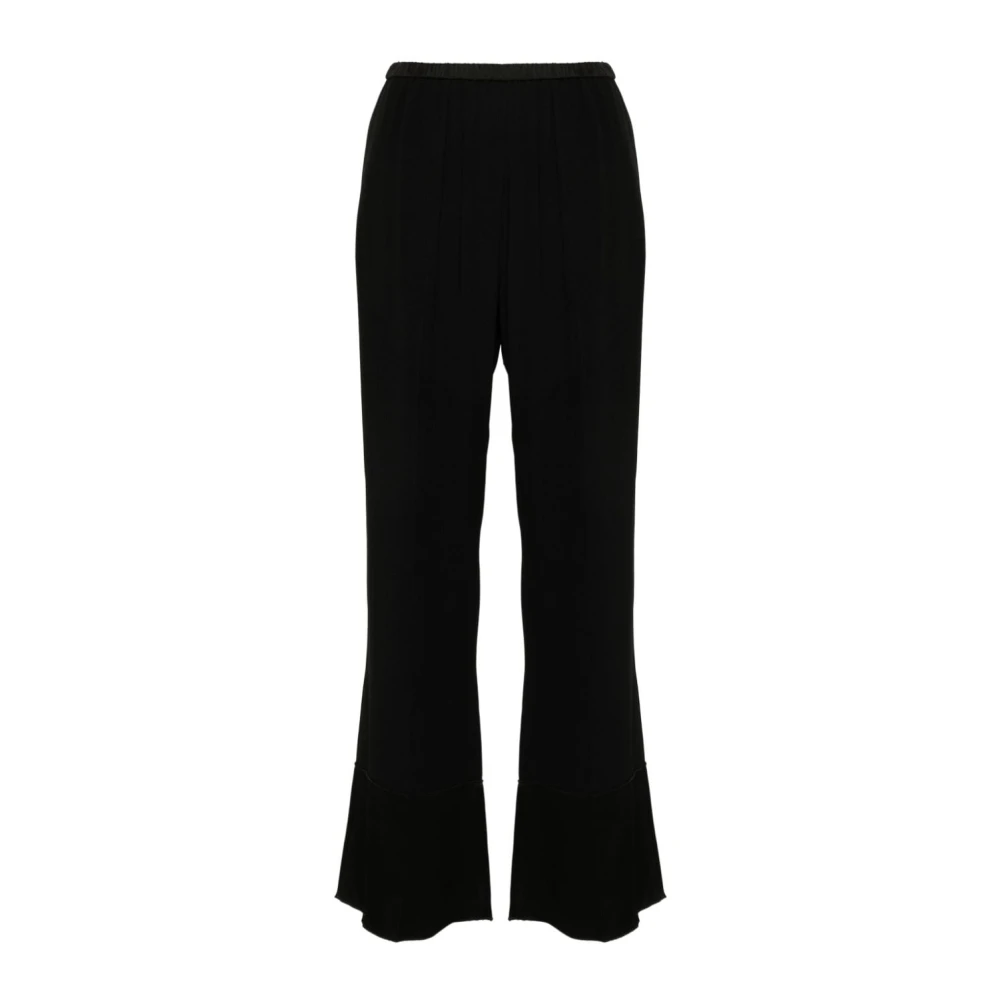 Forte Zwarte hoge taille rechte broek Black Dames