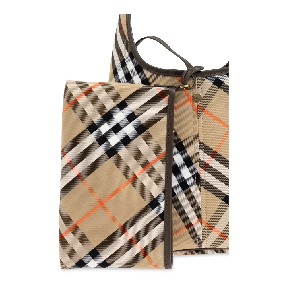 Burberry Ruitpatroon Schoudertas Beige Dames