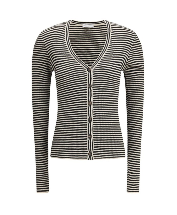 striped-v-neck-cardigan