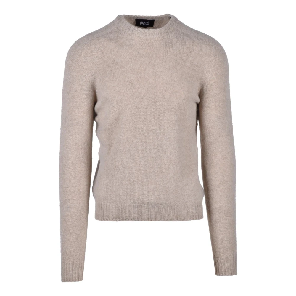 Alpha Studio Merinowol Trui Beige Heren