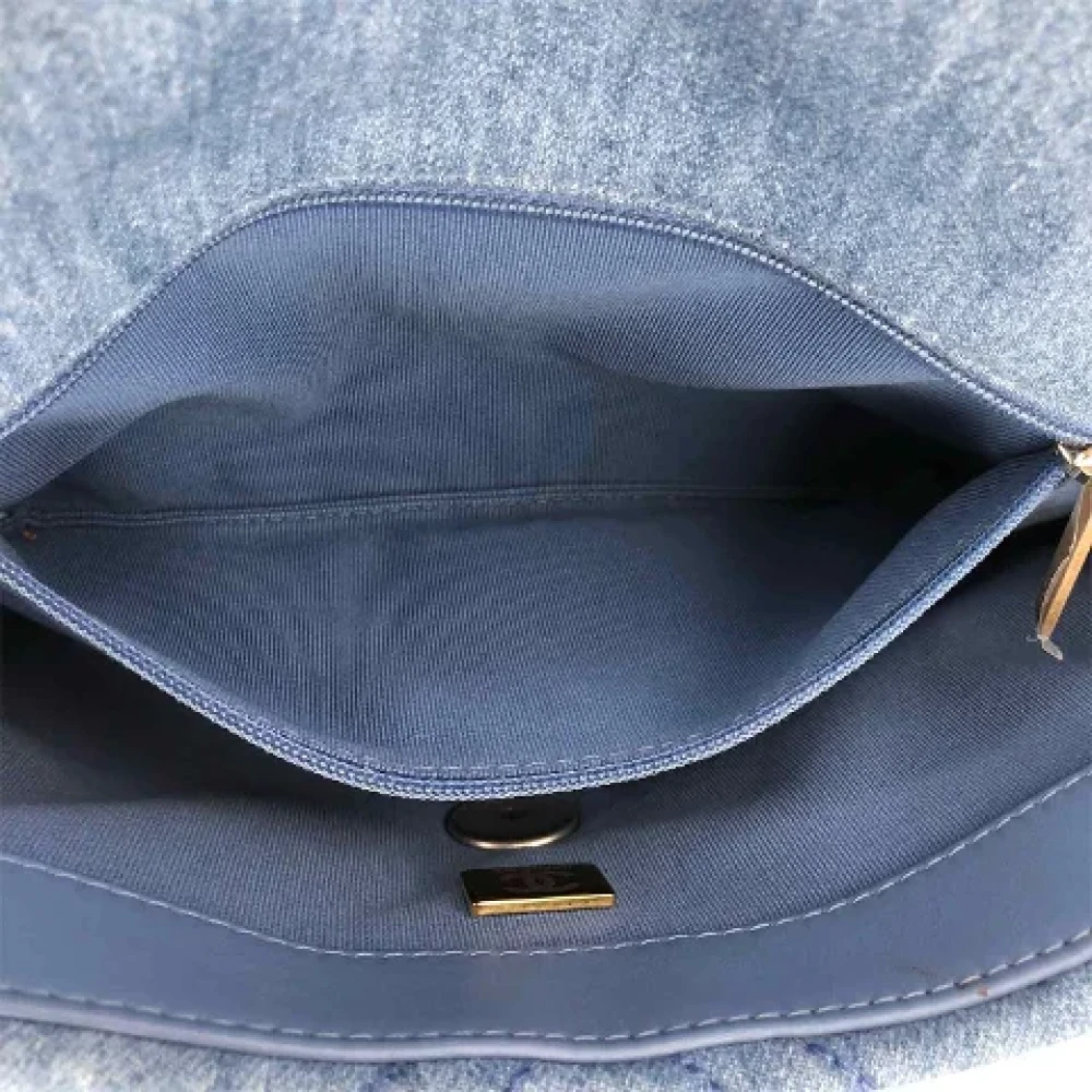 Chanel Vintage Pre-owned Denim crossbody-bags Blue Dames