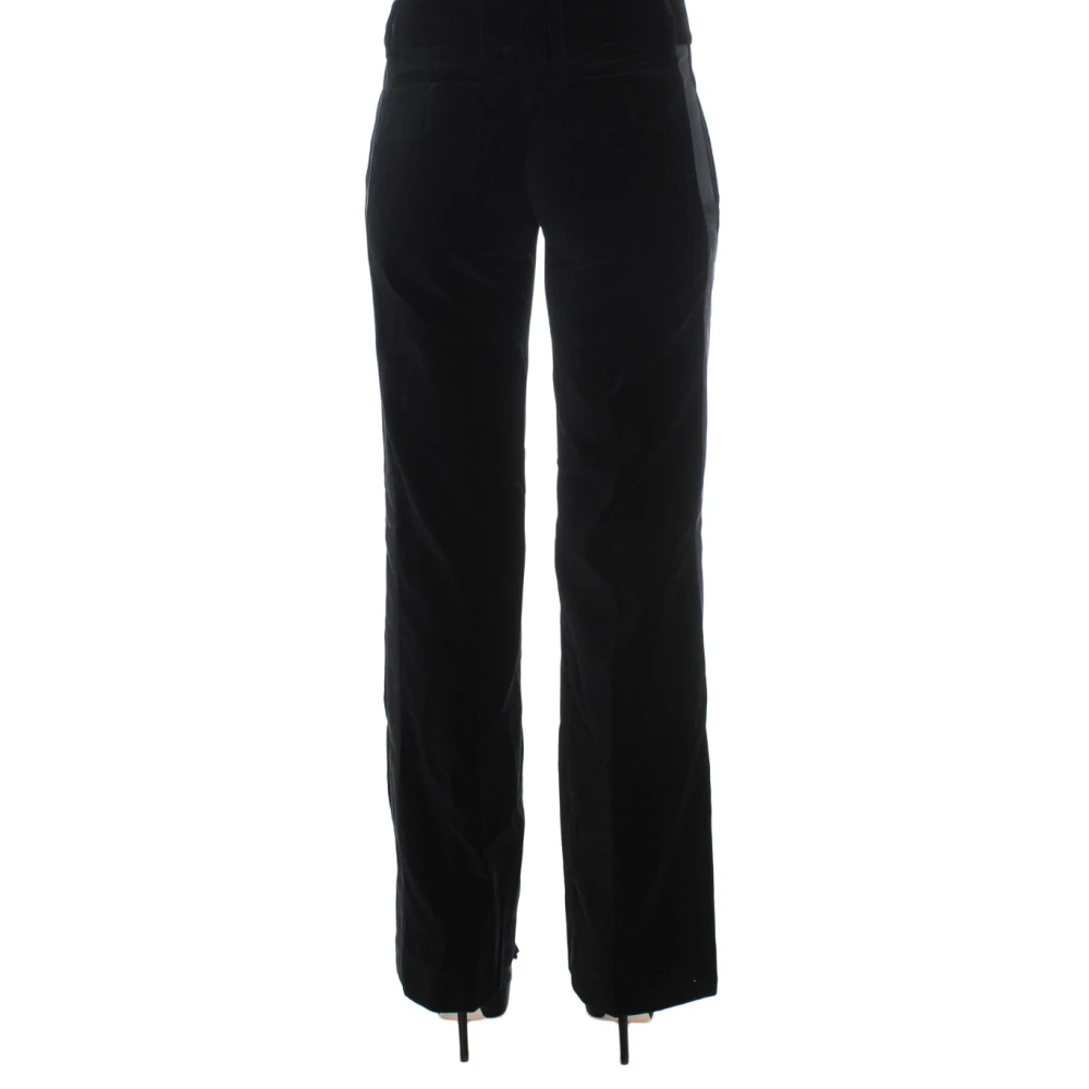 Ermanno Scervino Zwarte Wijde Pijp Zijden Broek Black Dames