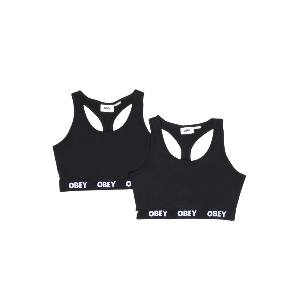 Obey Zwarte Bralette 2-Pack Black Dames