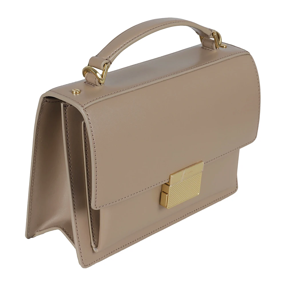 Golden Goose Beige leren handtas met verstelbare riem Brown Dames