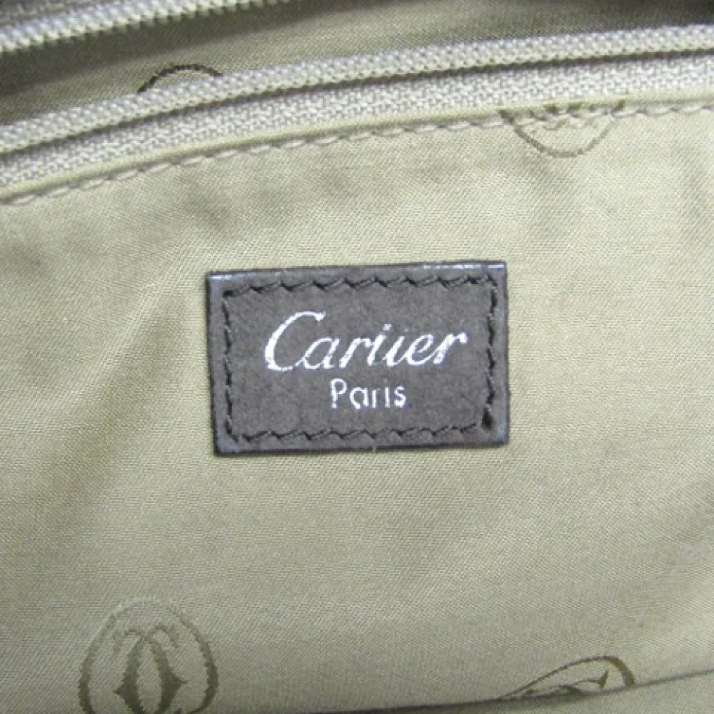 Cartier Vintage Pre-owned Leather handbags Brown Dames