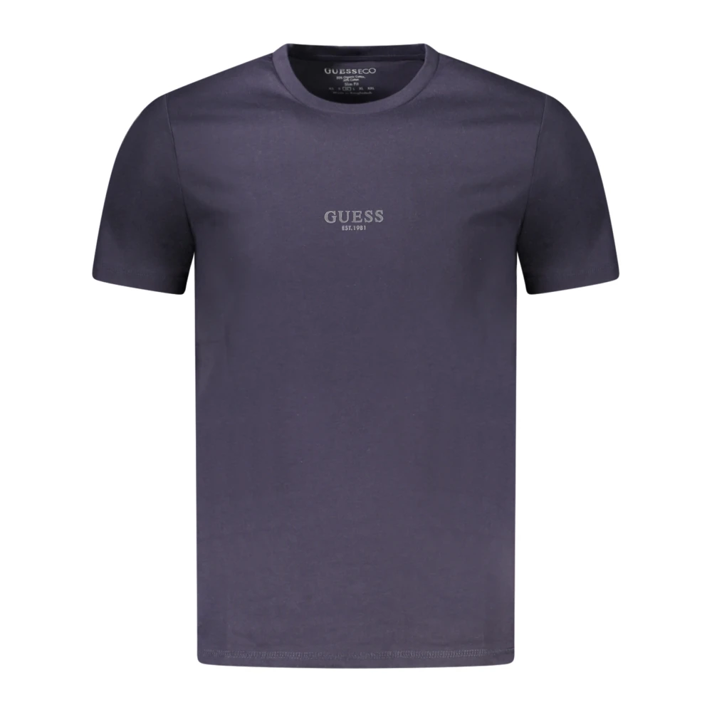 Guess Short Sleeve T-Shirt - Male - T-Shirts - Blue - L - Tops