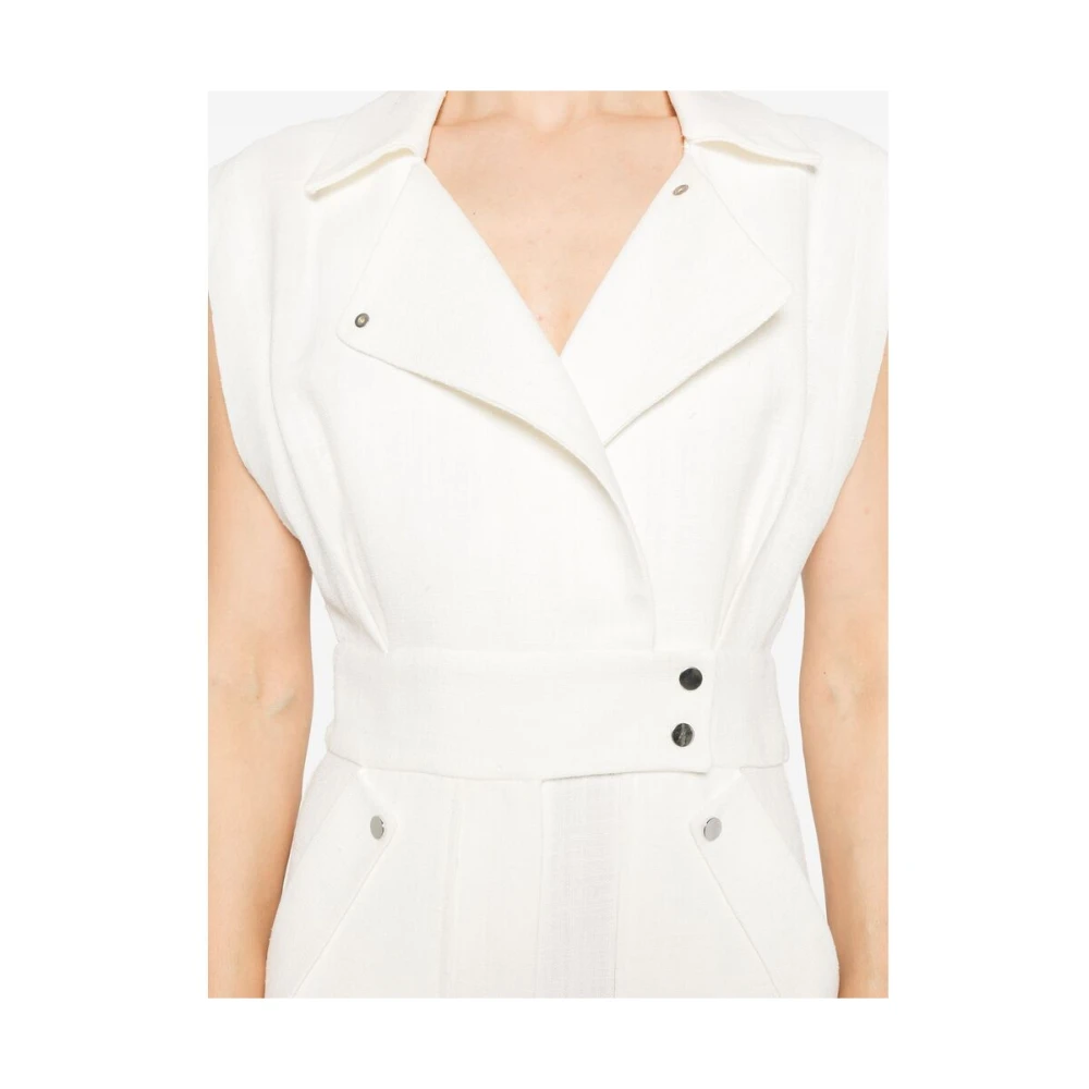 IRO Witte Jumpsuit met Drukknopen Sluiting White Dames