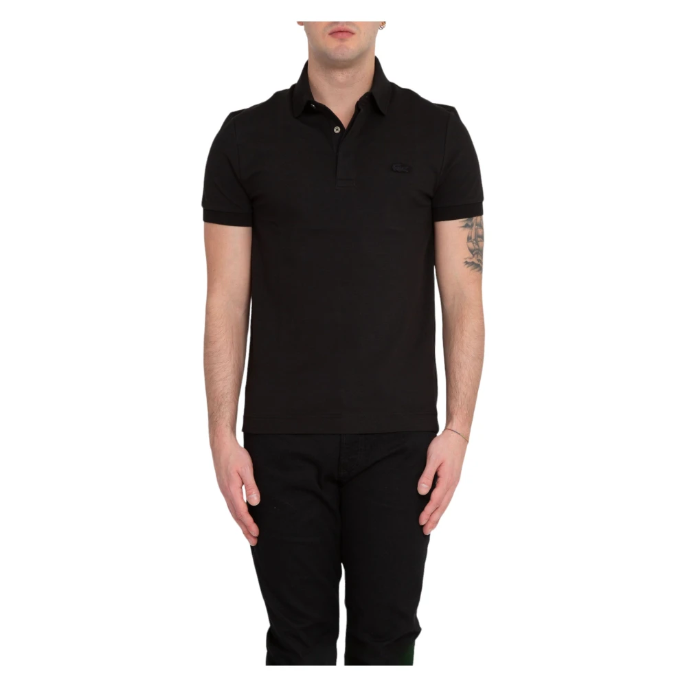 Lacoste Tonal Logo Polo Shirt in Parijs Black Heren