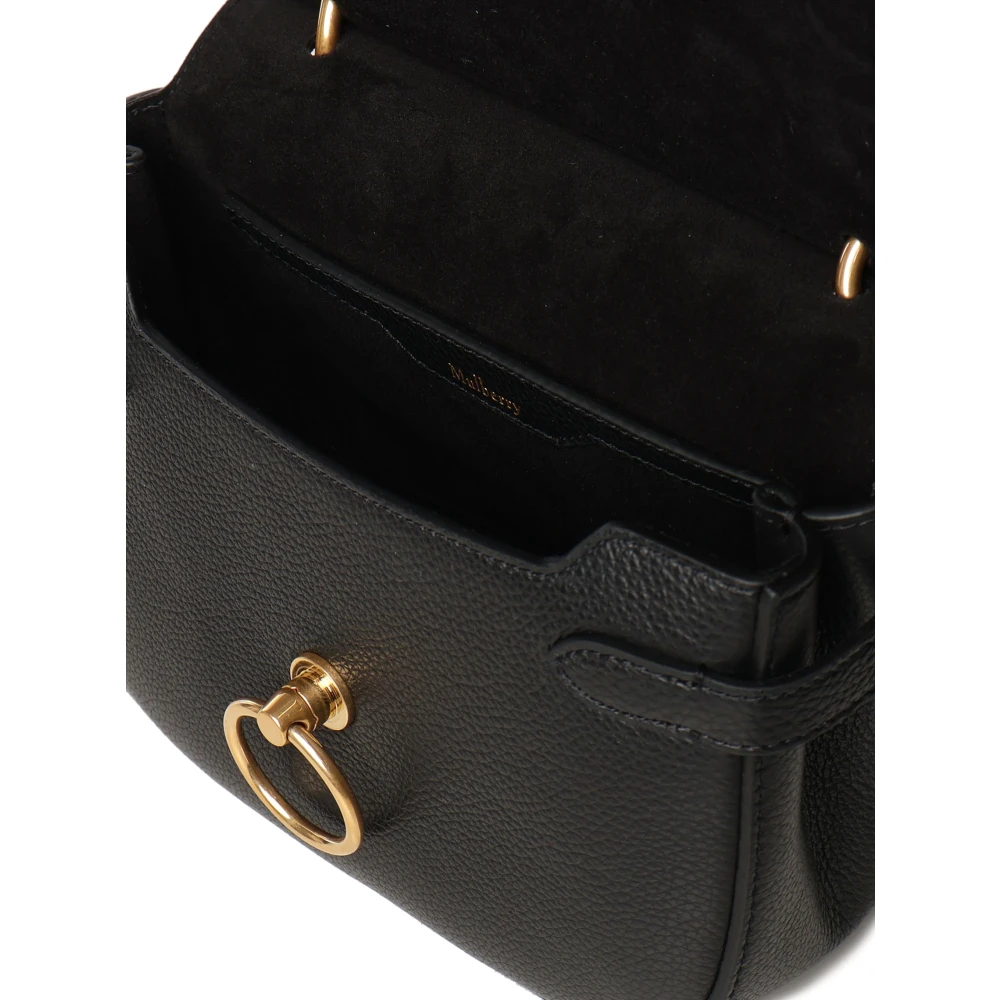 Mulberry Zwarte leren schoudertas met Rider's Lock Black Dames