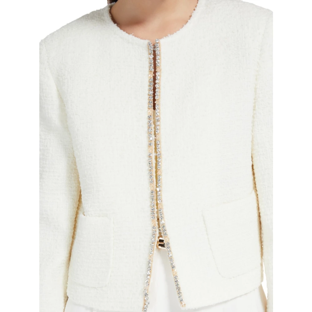 Max Mara Studio Stijlvolle Jas voor Vrouwen White Dames