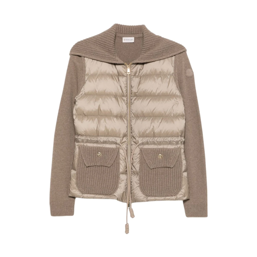 Moncler , Winter Jackets, Female, Beige, M, Coats