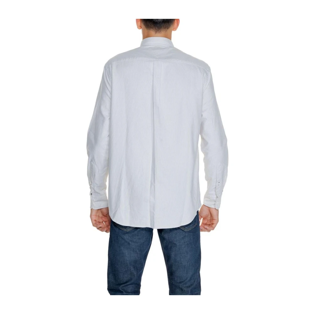 Tommy Hilfiger Beige Katoenen Blend Shirt Heren Herfst Winter White Heren