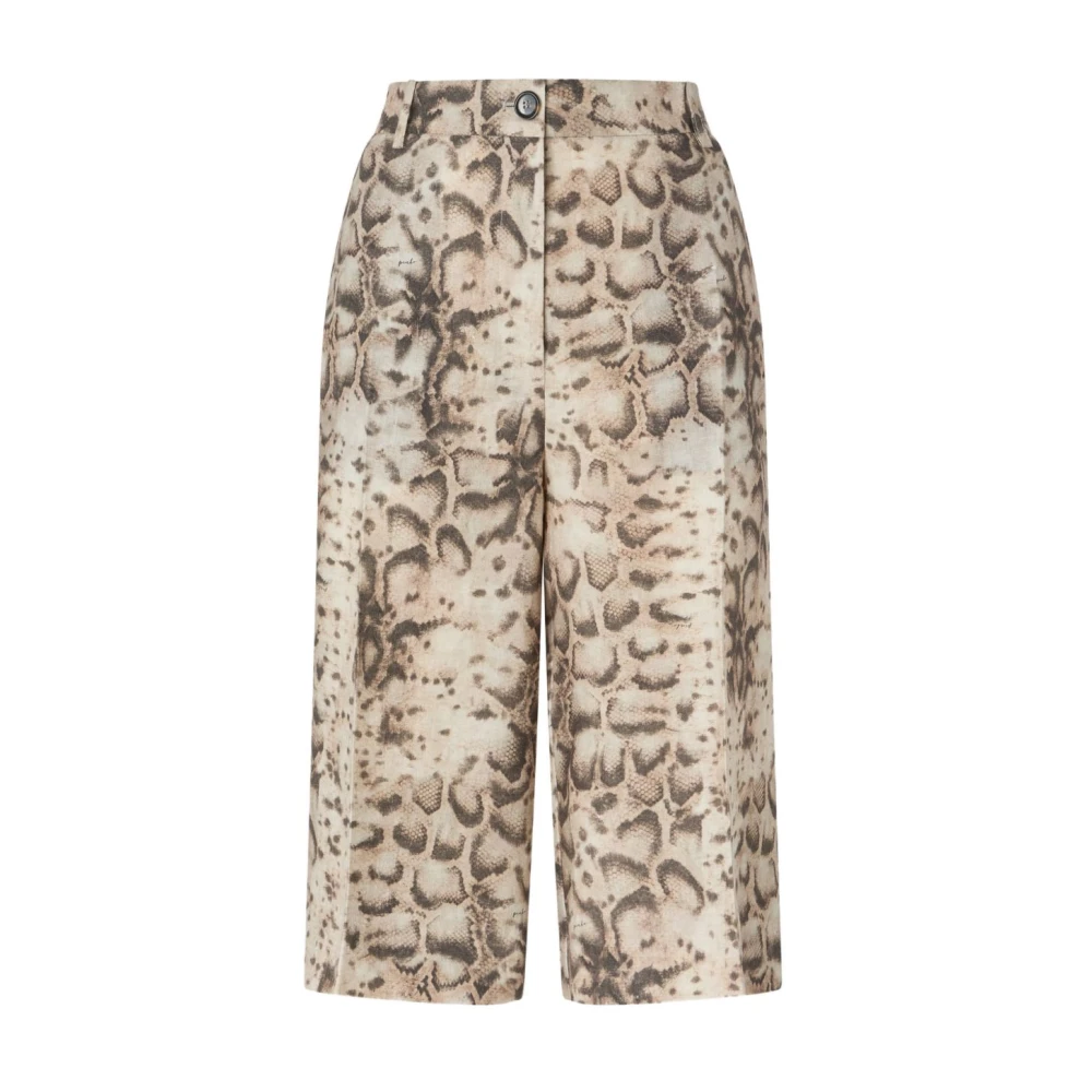 Pinko Women's Beige Cropped Trousers, S, Cropped Trousers