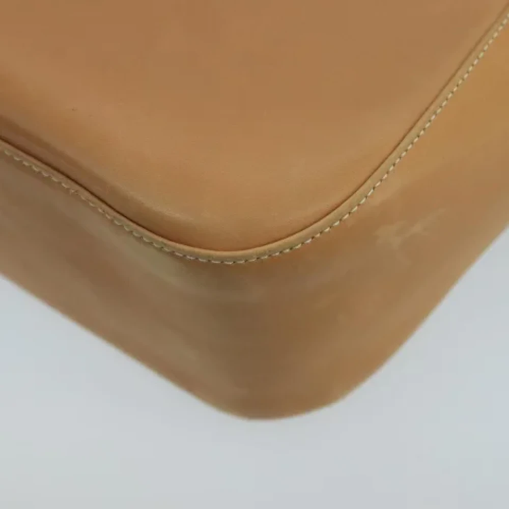 Salvatore Ferragamo Pre-owned Leather shoulder-bags Beige Dames