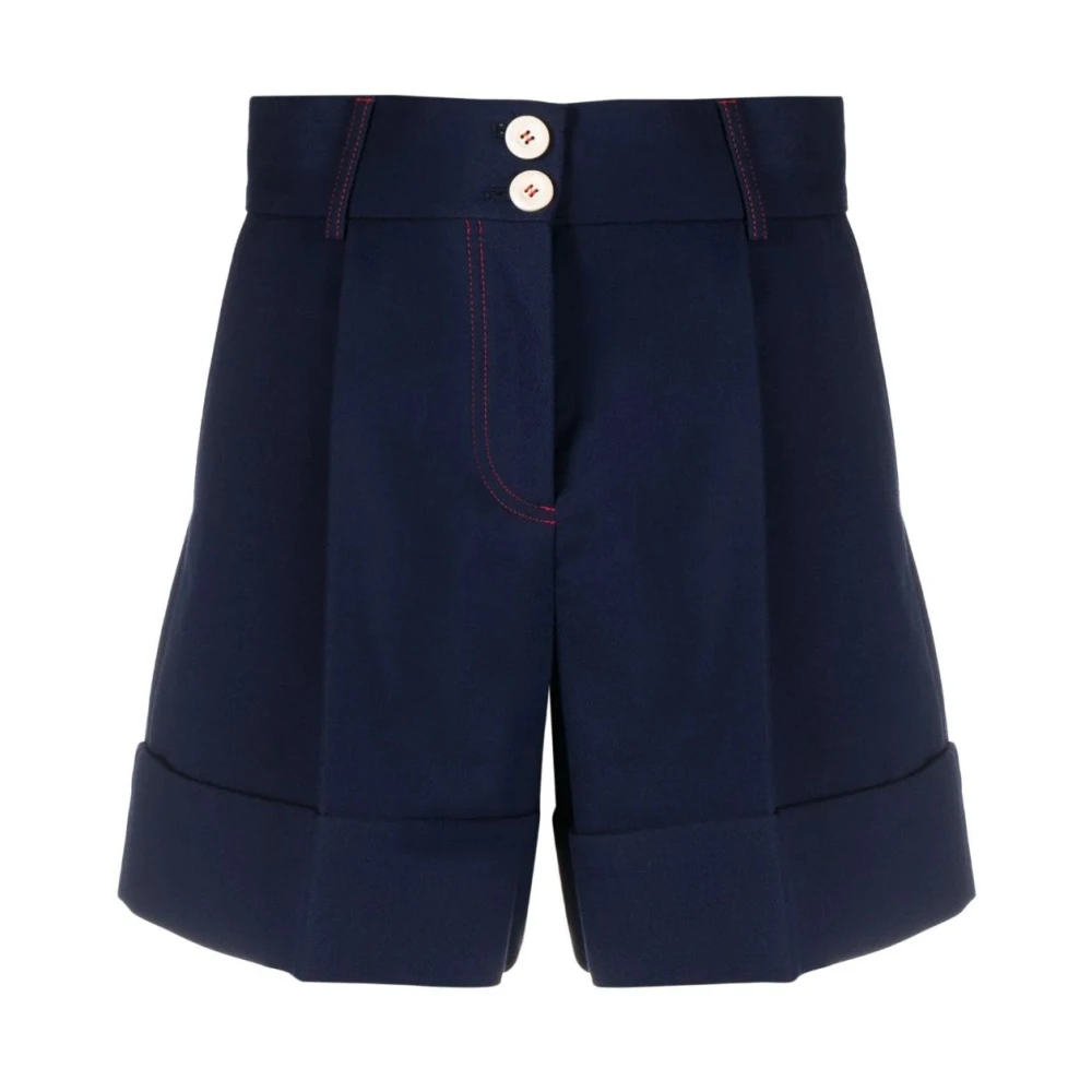 See by Chloé Blauwe Casual Bermuda Shorts Blue Dames