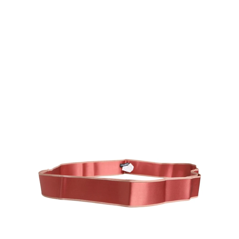 Dolce & Gabbana Women's Pink Silk Satin Waist Cintura Belt