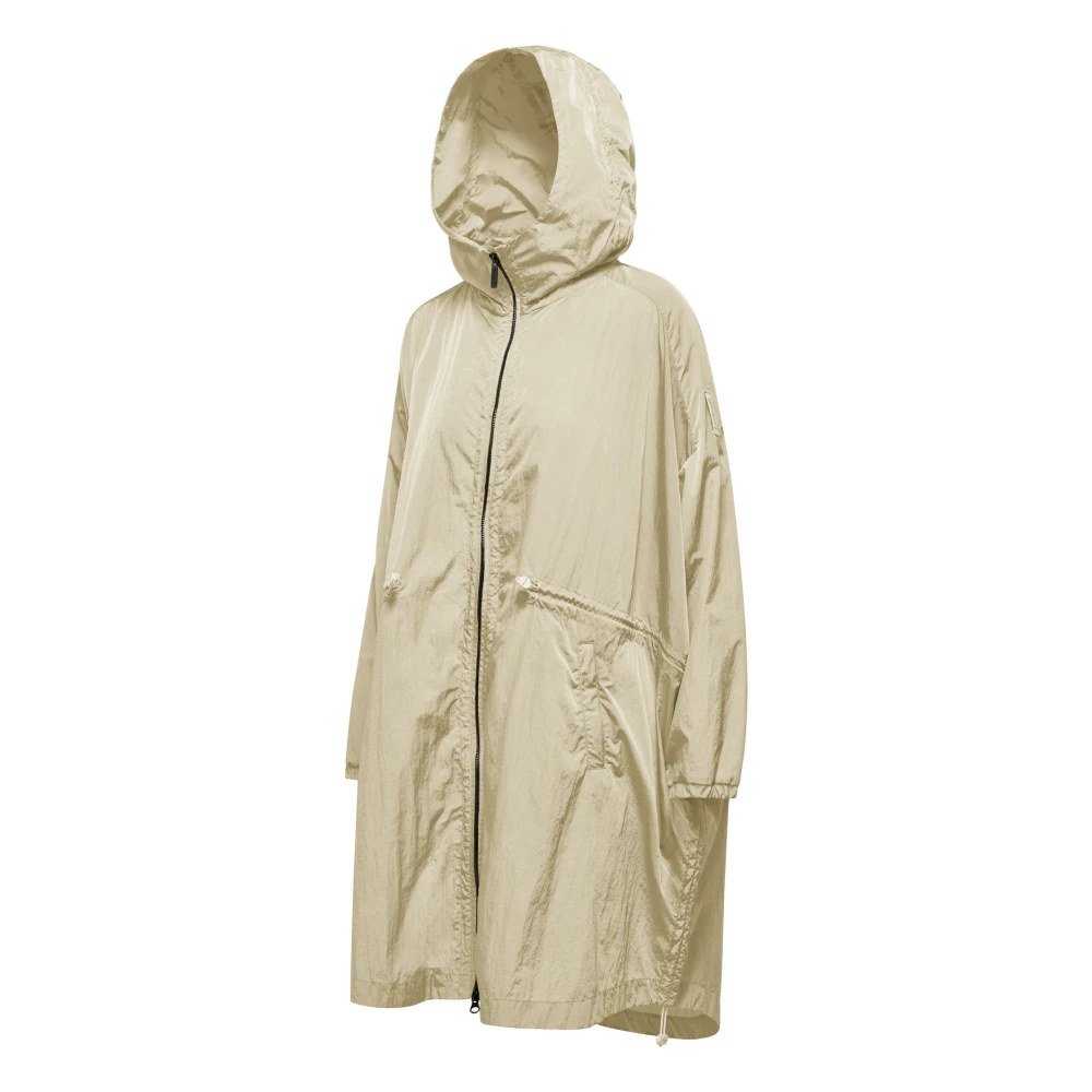 BomBoogie Ongevoerde parka voor vrouwen met elastisch trekkoord Beige Dames