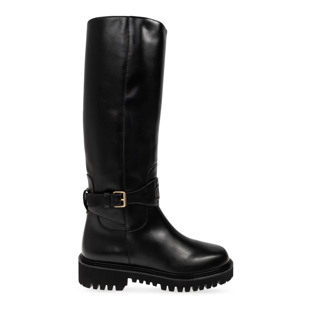 Valentino Garavani Donna Nero - Stivali In Pelle - Shoes - 40 Eu