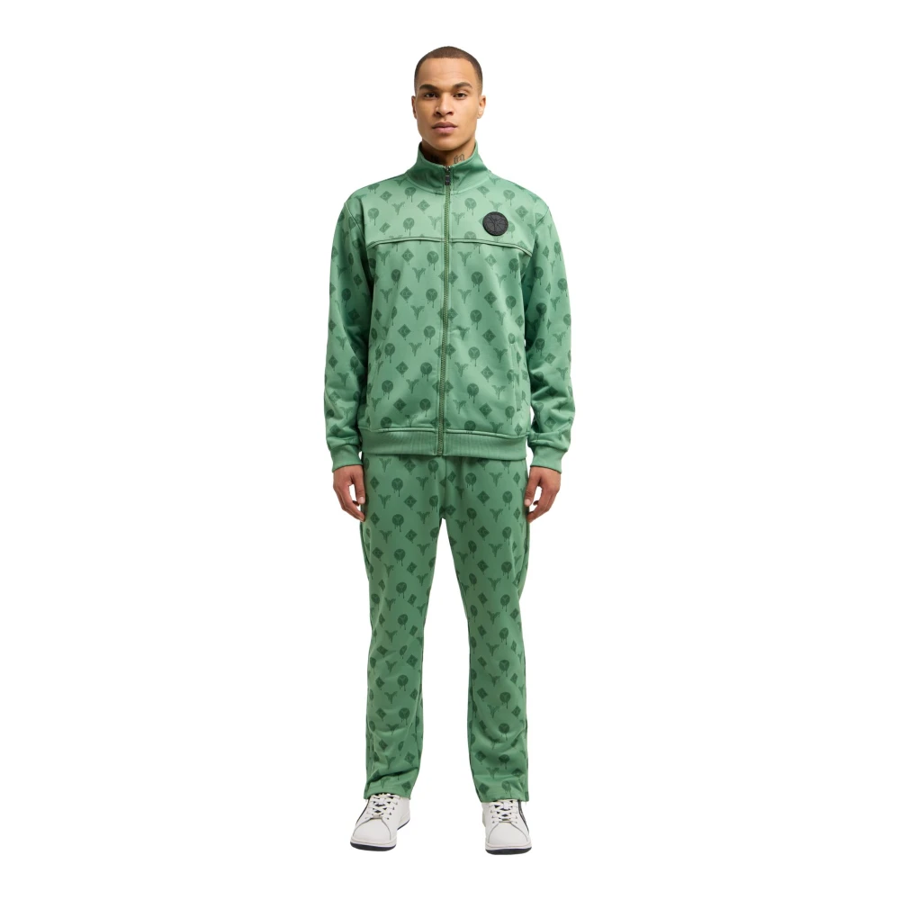 carlo colucci Veelzijdig Tracksuit Set met Uniek Badge Green Heren