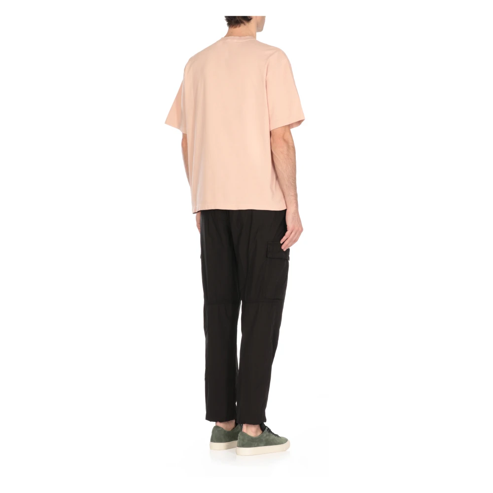 Stone Island Roze Katoenen T-shirt met Logopatch Pink Heren