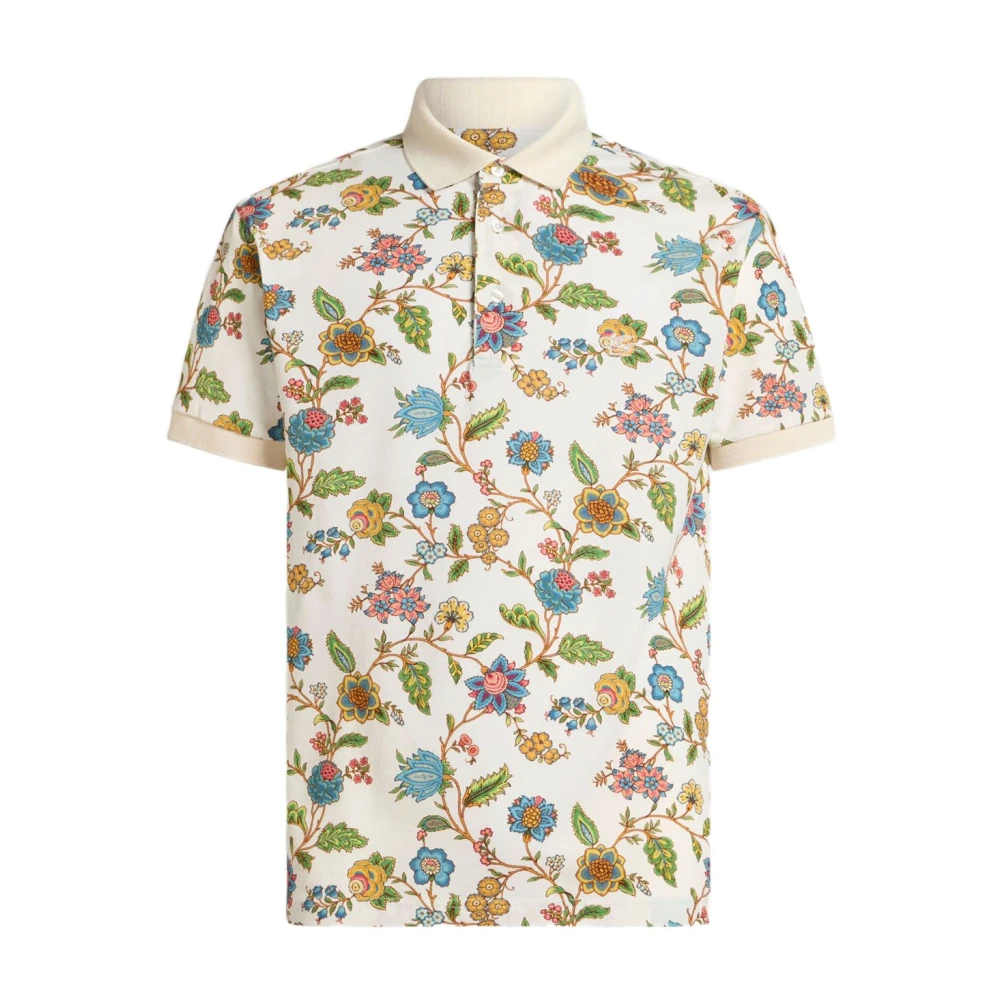 ETRO Bloemen Polo Shirt Korte Mouw Multicolor Heren