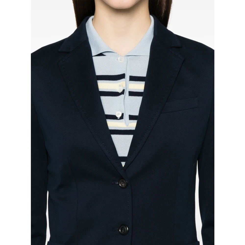 Circolo 1901 Blauwe Jas met Voorknoopsluiting Blue Dames