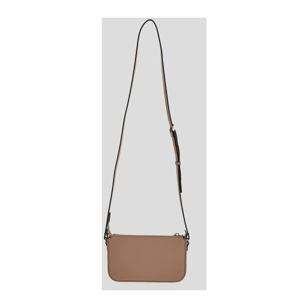 Valentino Garavani Leren Logo Tas Brown Dames