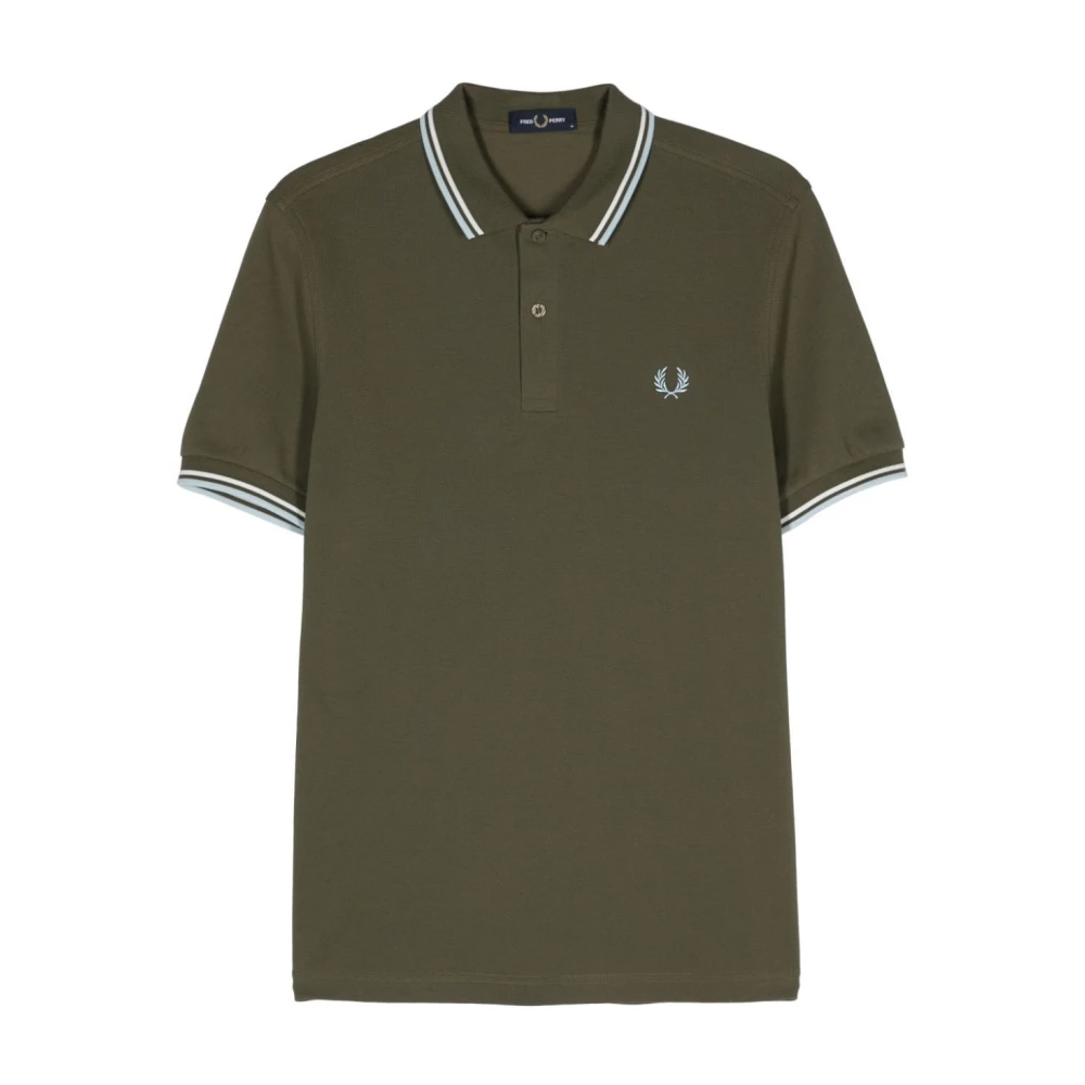 Fred Perry Twin Tipped Shirt Green Heren