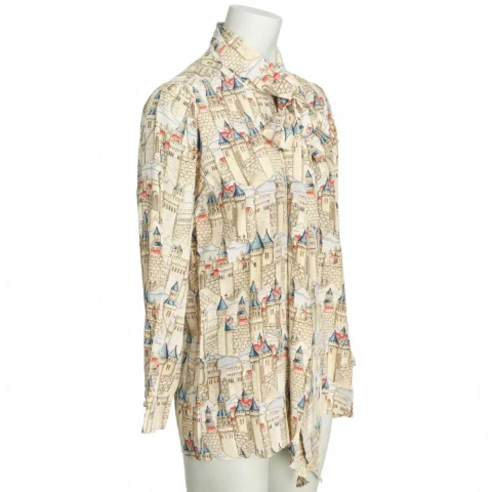 Gucci Vintage Pre-owned Silk tops Beige Dames