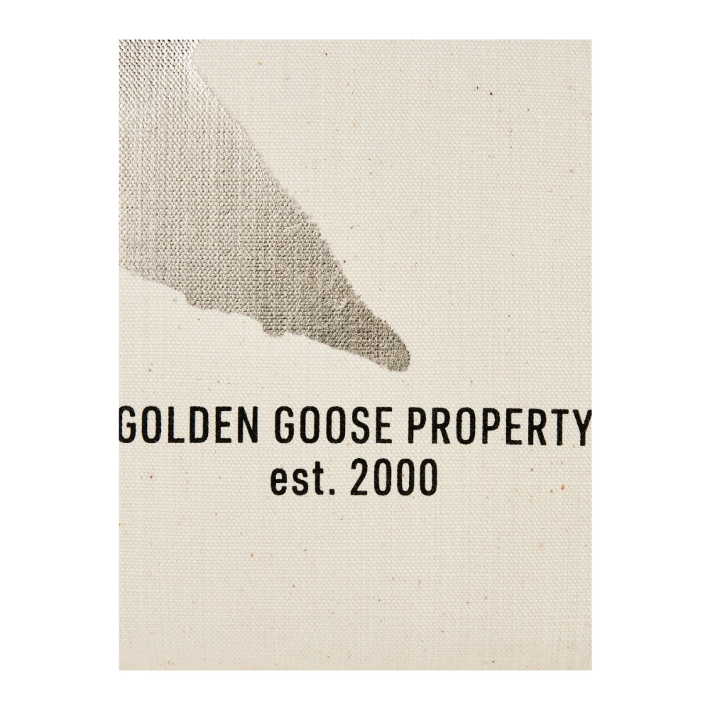 Golden Goose California Star Logo Tote Bag White Dames