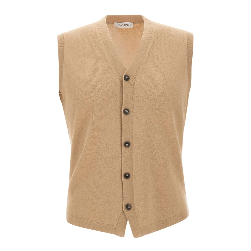 Kangra Beige Jumpers - Male - Sleeveless Jumpers - 3XL - Knitwear