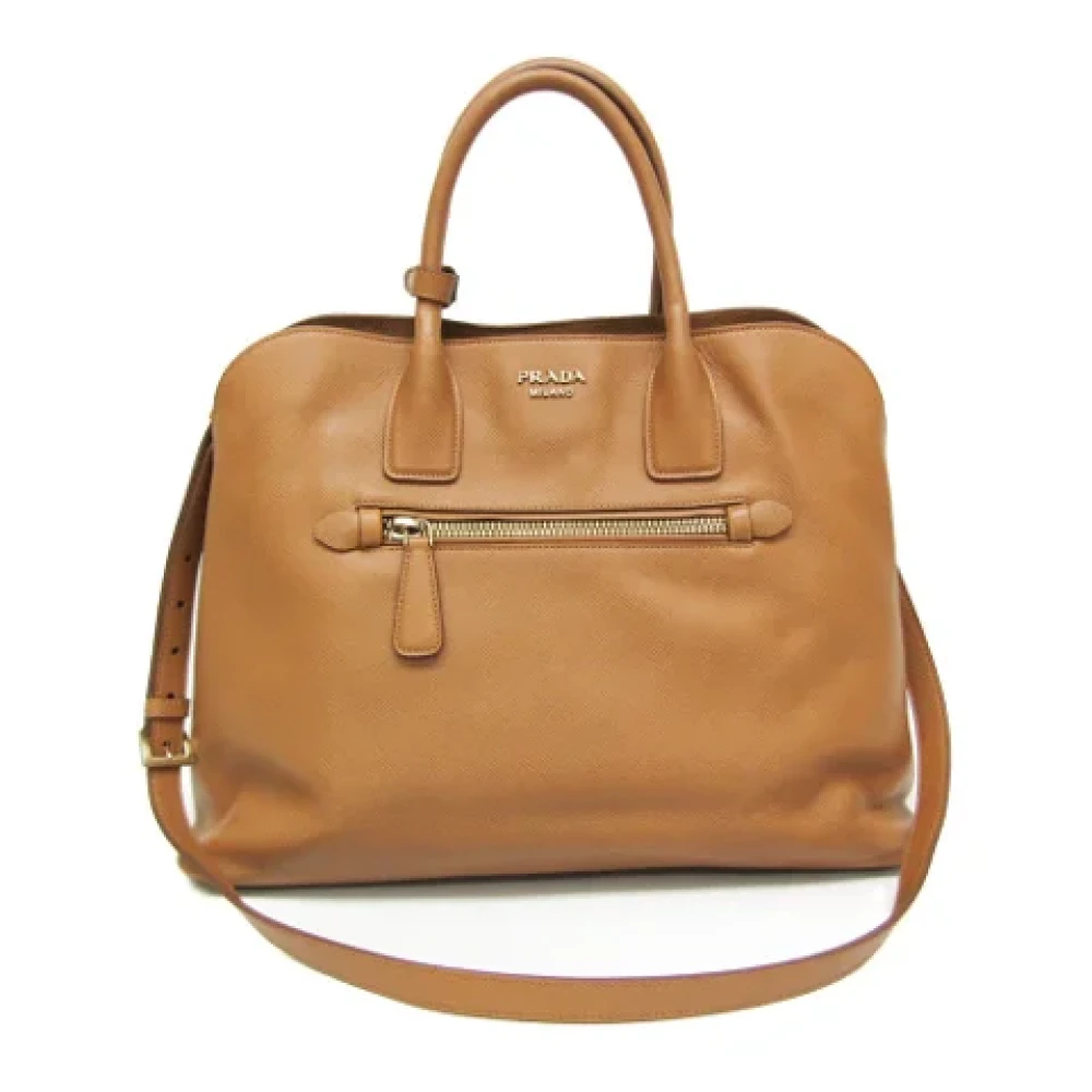 Prada Vintage Pre-owned Leather shoulder-bags Brown Dames