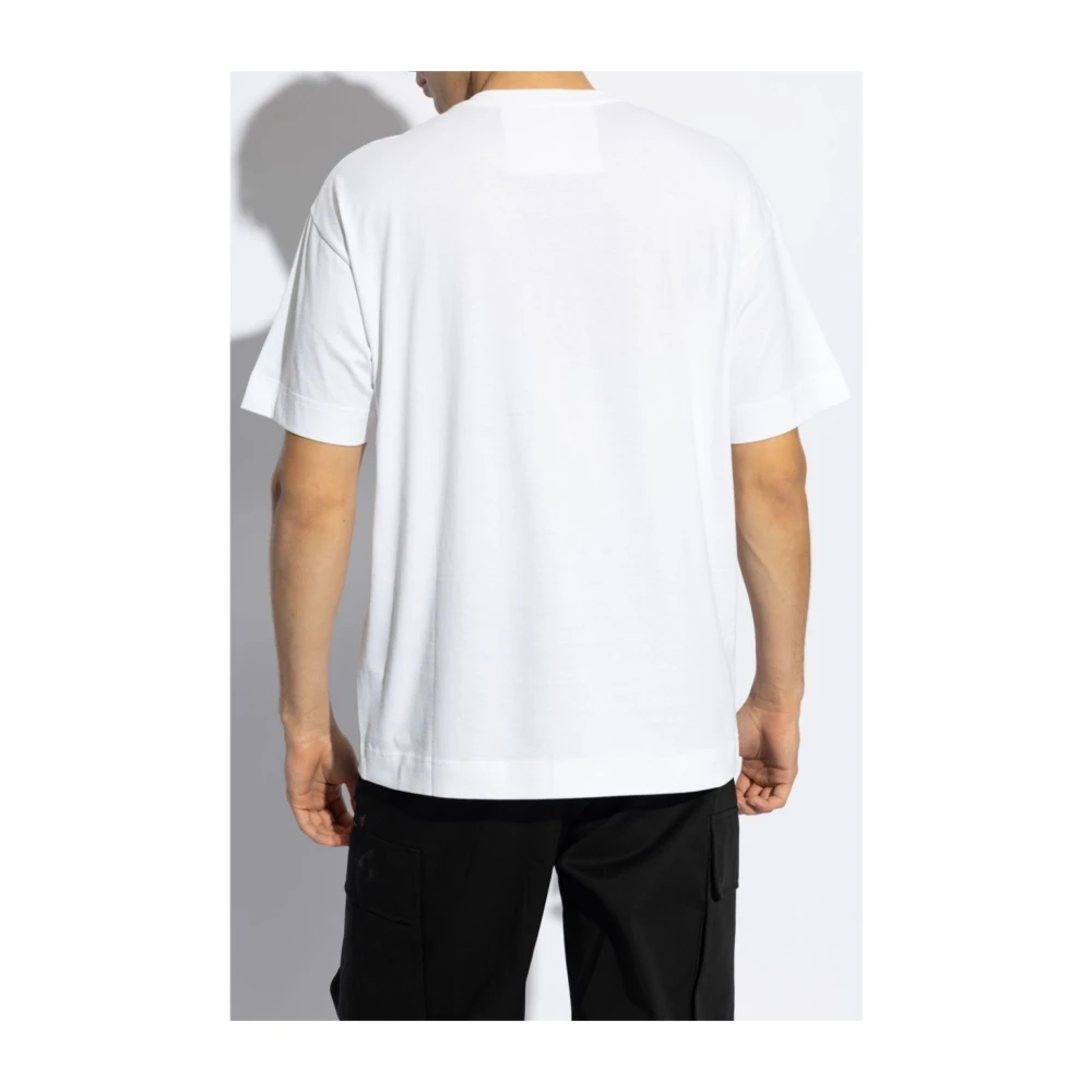 Givenchy T-shirt met geborduurd logo en ronde hals van jersey White Heren