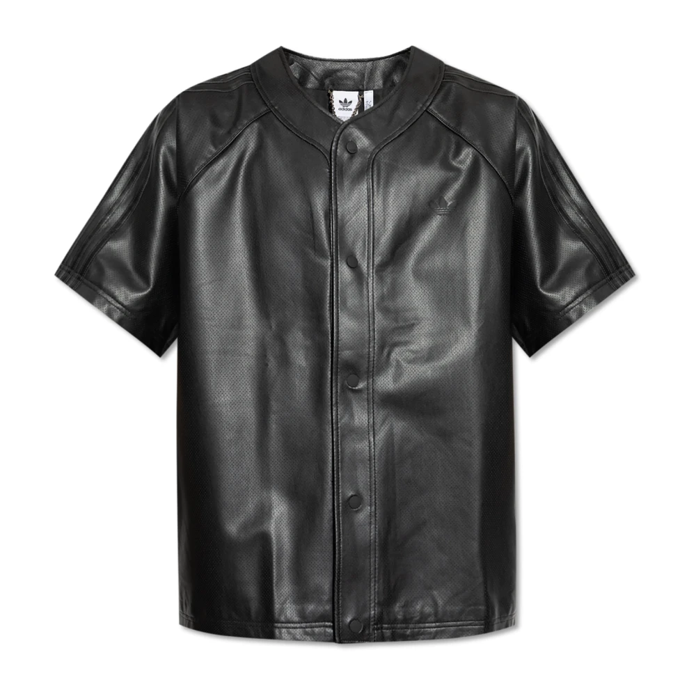 Adidas Originals Shirt gemaakt van eco leer Black Heren