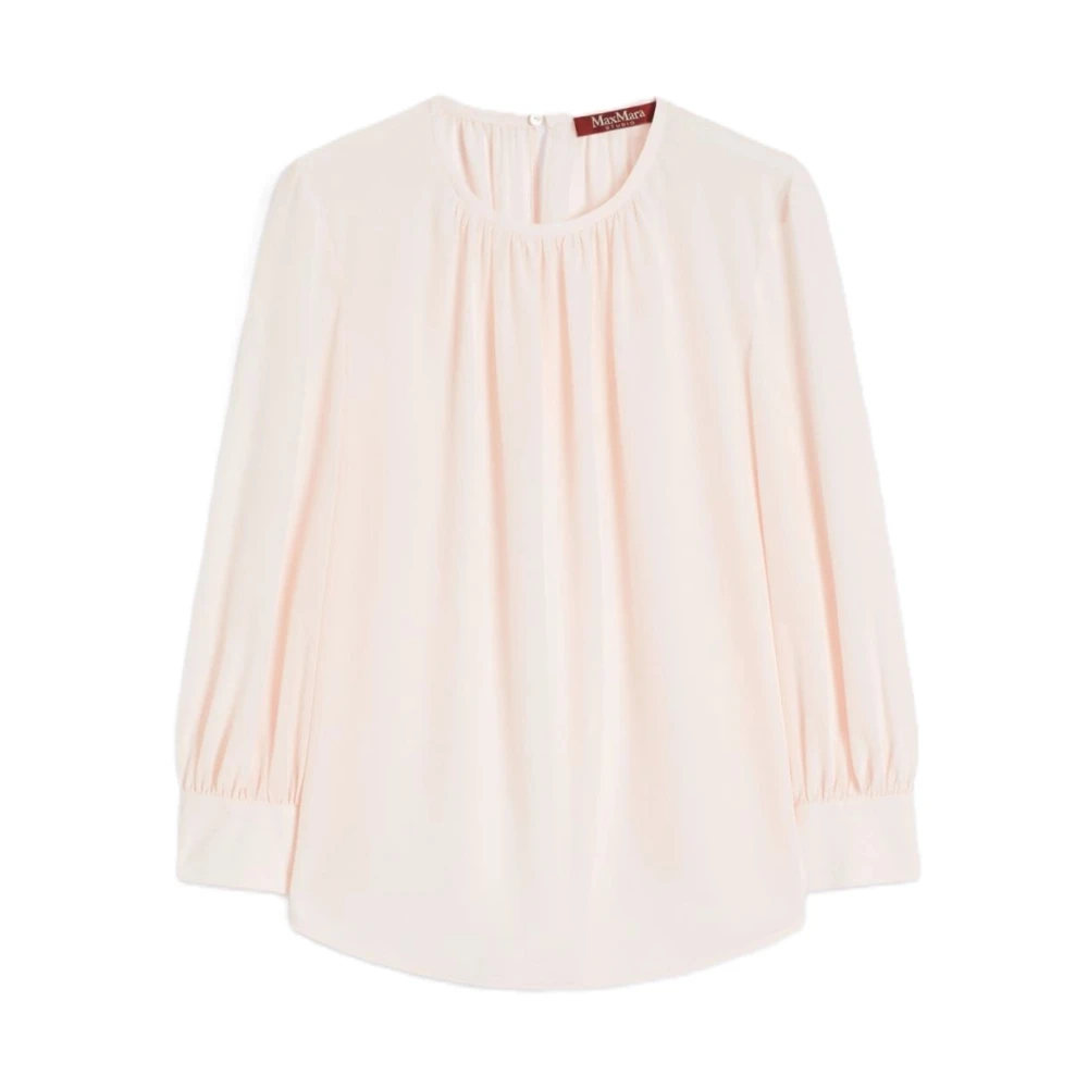 Max Mara Studio Pink Blouses, Female, Xs, Mstcolmo Shirt