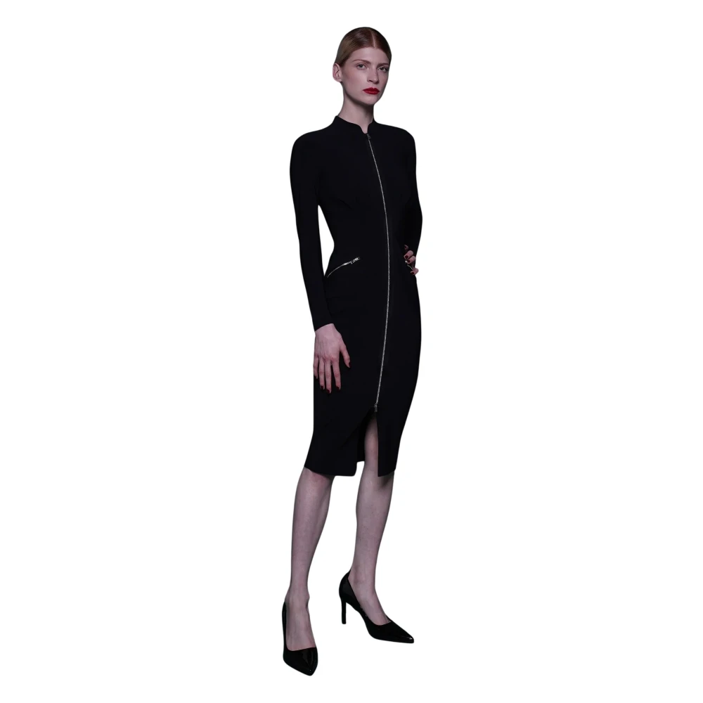 Chiara Boni Stretch Jersey Jurk Black Dames