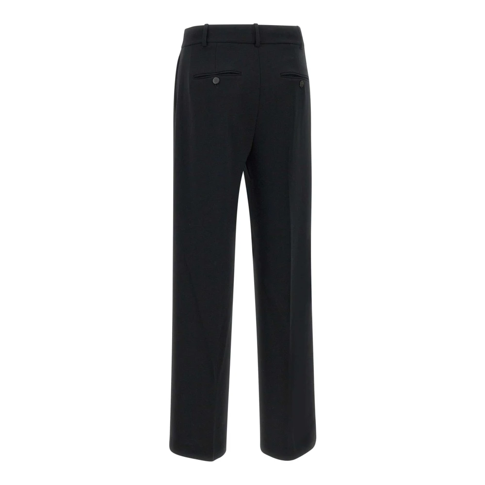 Theory Zwarte Wijde Pijp Admiral Crepe Broek Black Dames
