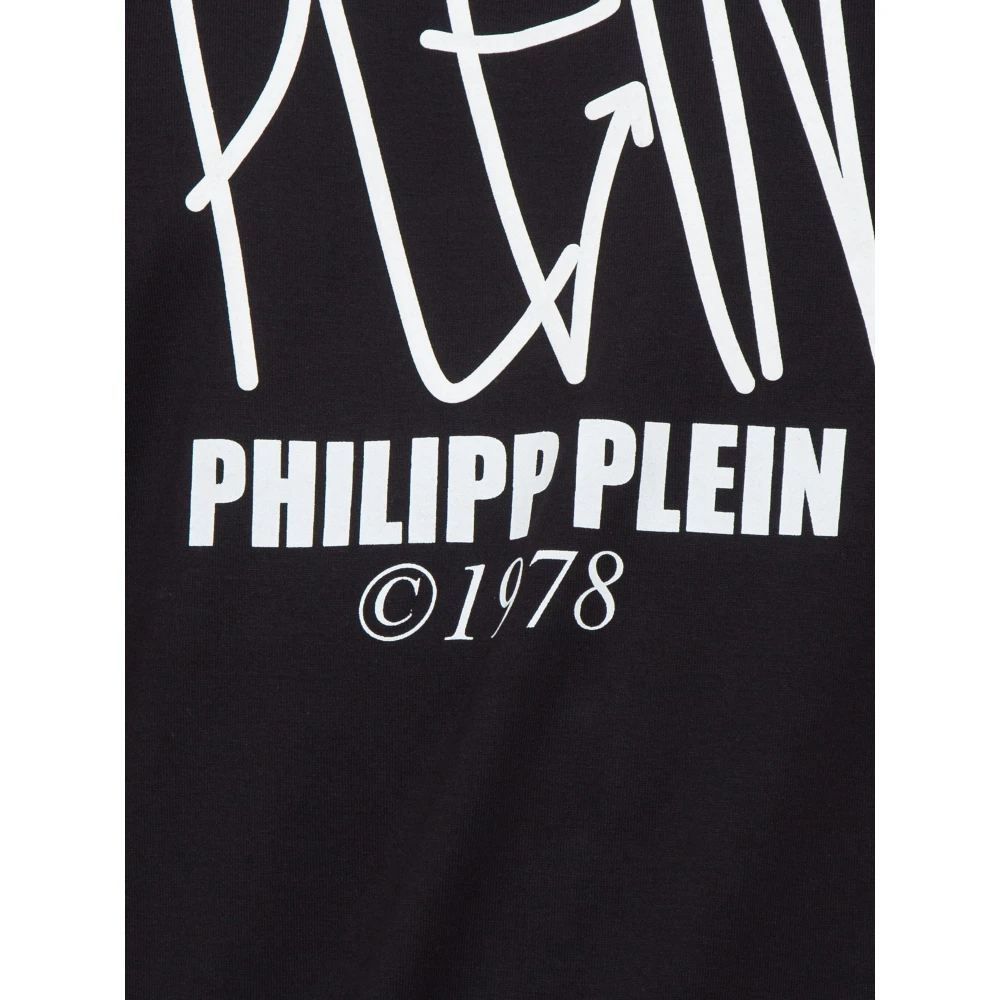 Philipp Plein Klassiek zwart T-shirt met ronde hals Black Heren