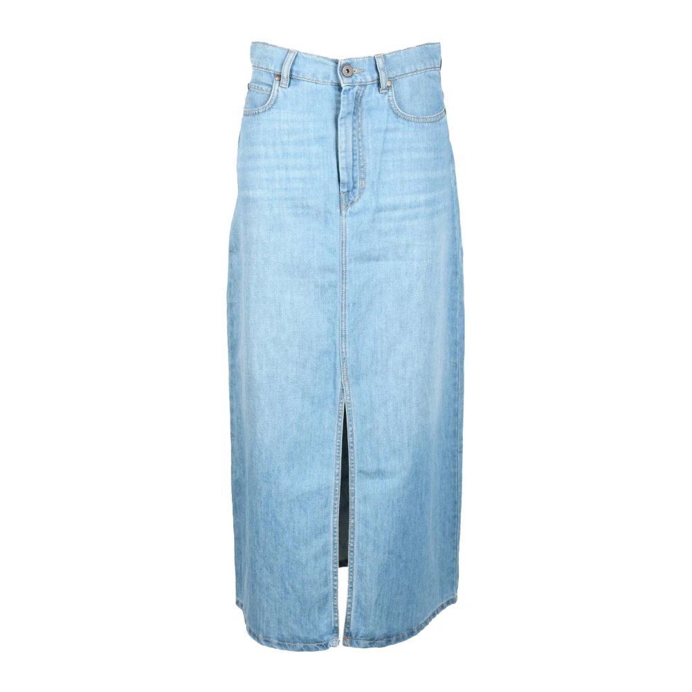 Max Mara Weekend Casual Linnen Katoen Top Blue Dames