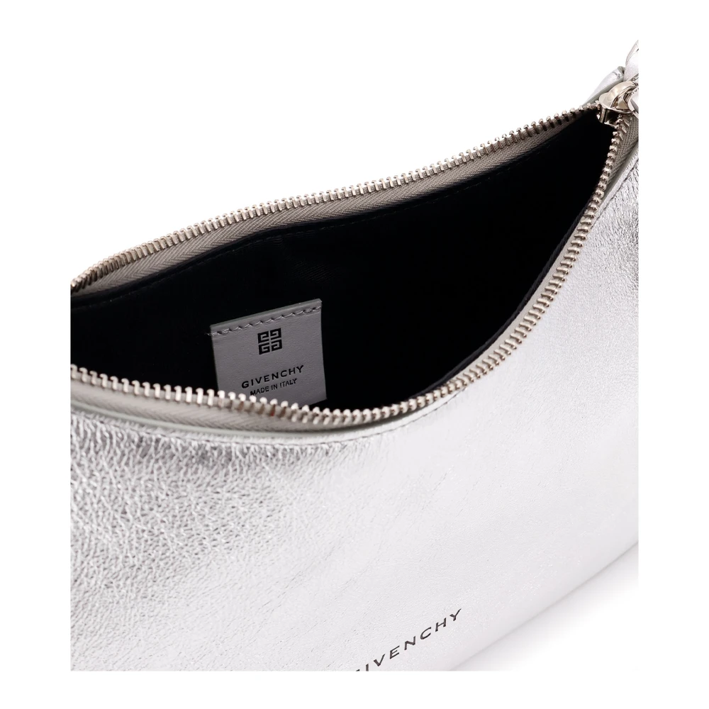 Givenchy Lucky Lock Metallic Leren Schoudertas Gray Dames