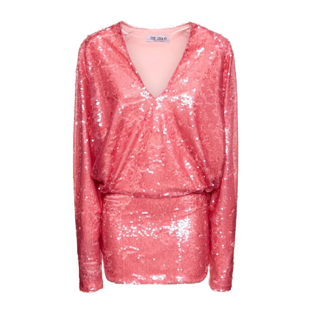 The Attico Women's Pink Sequined Mini Dress - Party Dresses - S - Dresses