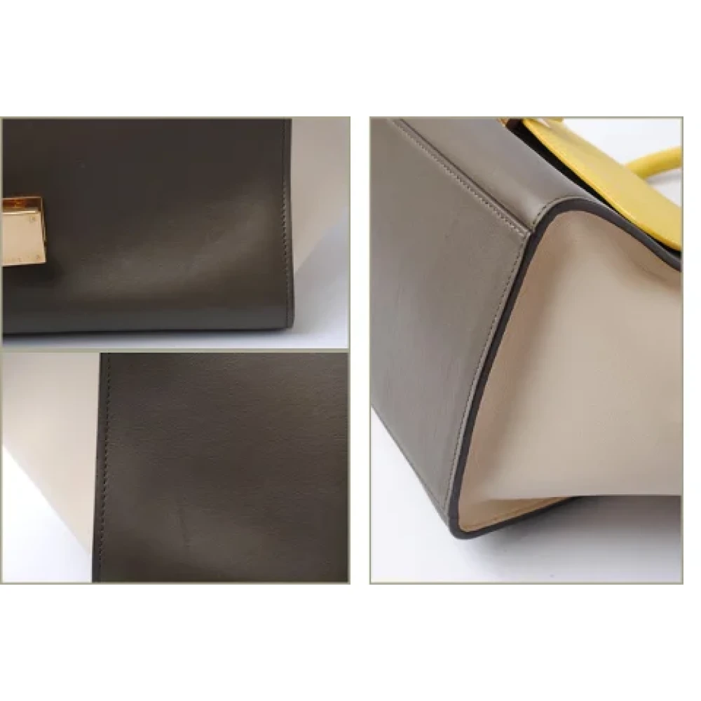 Celine Vintage Pre-owned Leather celine-bags Yellow Dames