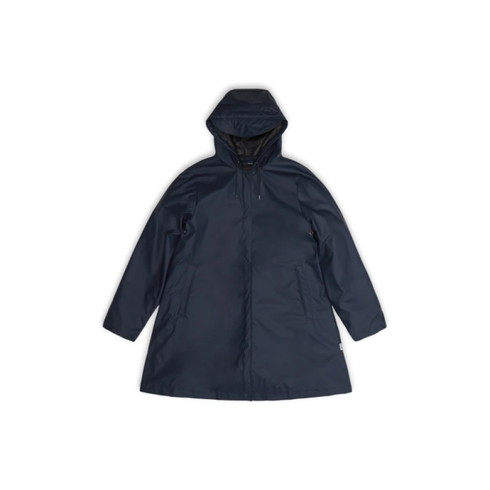 Rains Vrouw Blauw Jassen Dames, S, Leer, Parka's